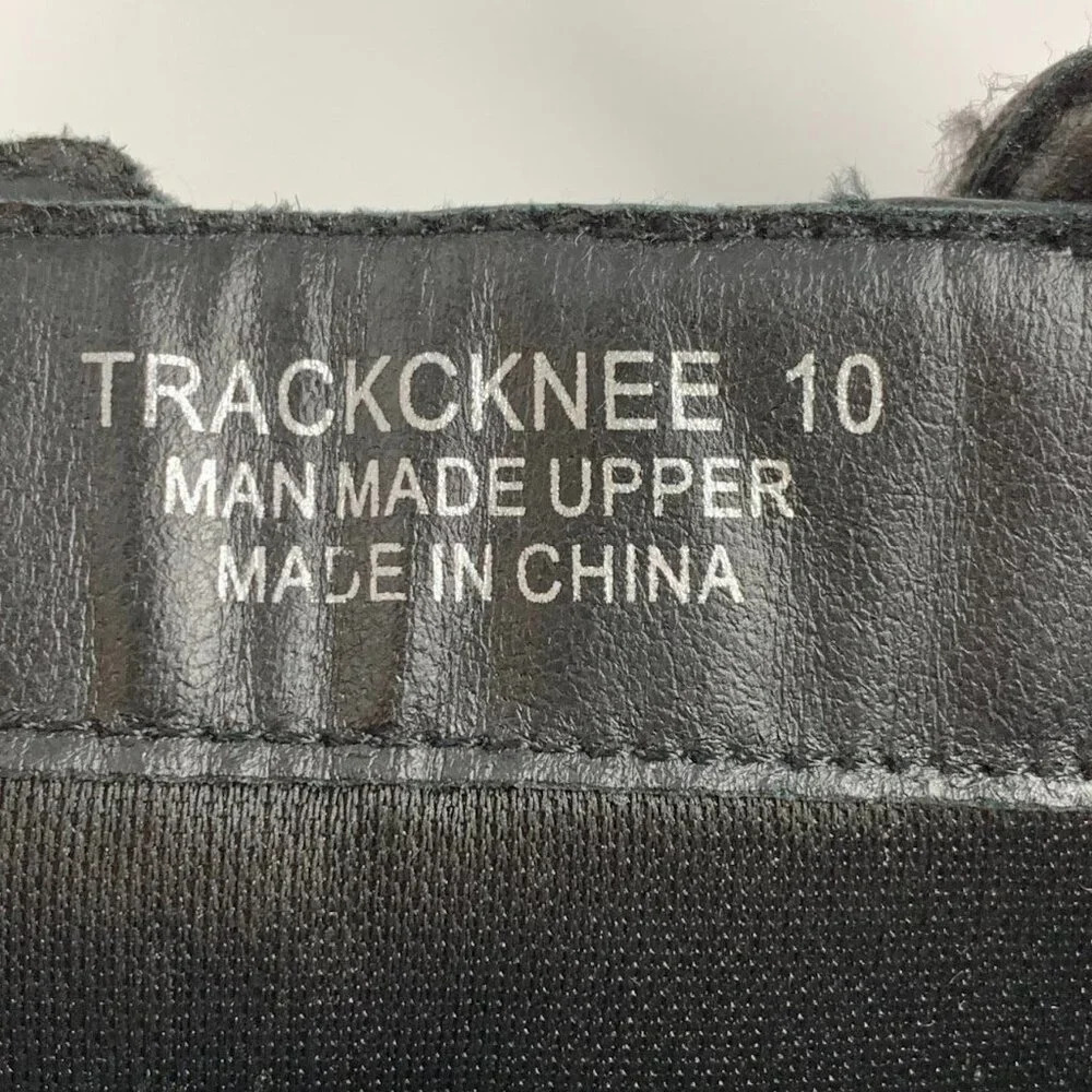 Hot Topic Women’s Black‎ Chains Platform Side Zip Knee-High Boots Size 10 NWOB - Picture 12 of 16